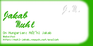 jakab muhl business card